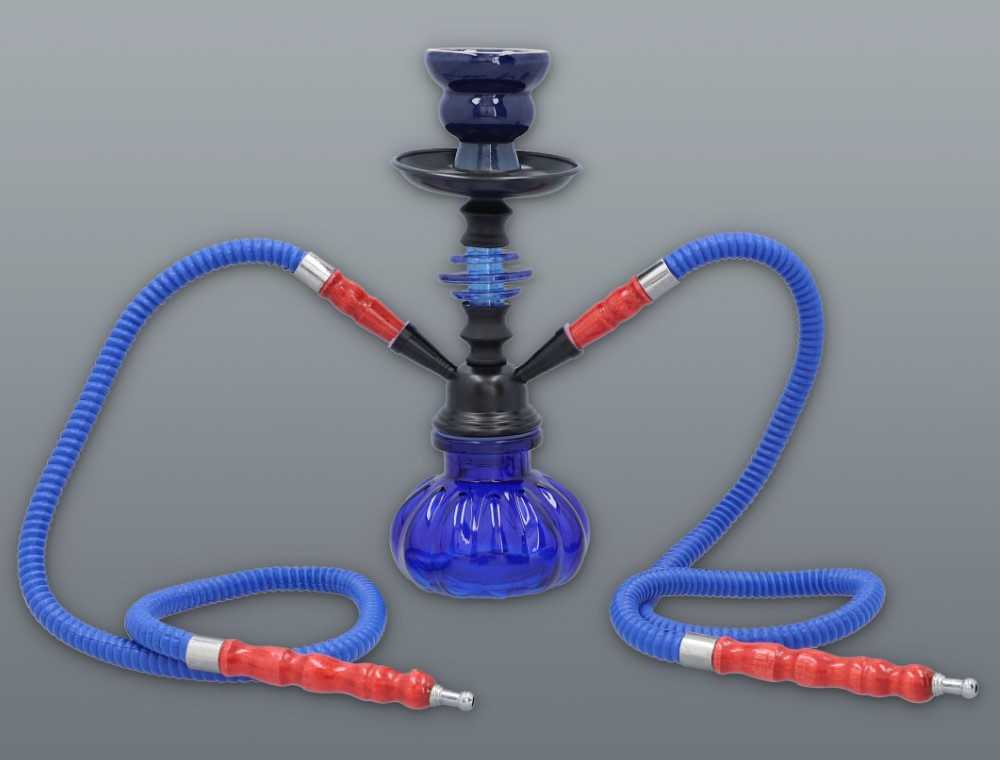 Hookah Kobalt kisméretű kék színű shisha - 2 csöves